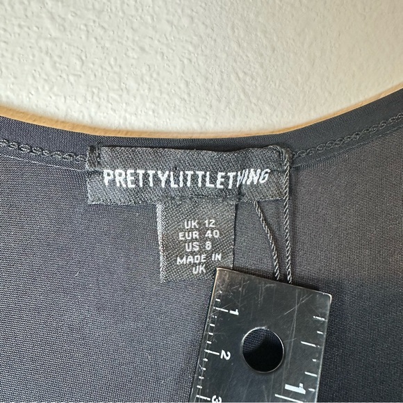 PrettyLittleThing Women's Black Slinky Maternity Jumpsuit Bumpsuit Lounge Cozy - Picture 4 of 10